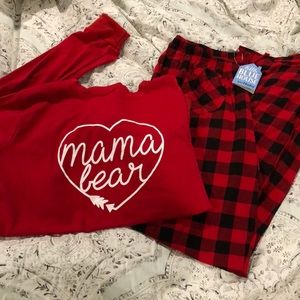 FINAL PRICE DROP: Mama Bear PJ set